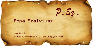 Popa Szalviusz névjegykártya